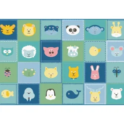 KIDSoft Animal Patchwork Soft Colors 6' x 9' Rectangle