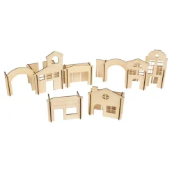 Kindertown Buildings and Roads Wooden Construction Sets