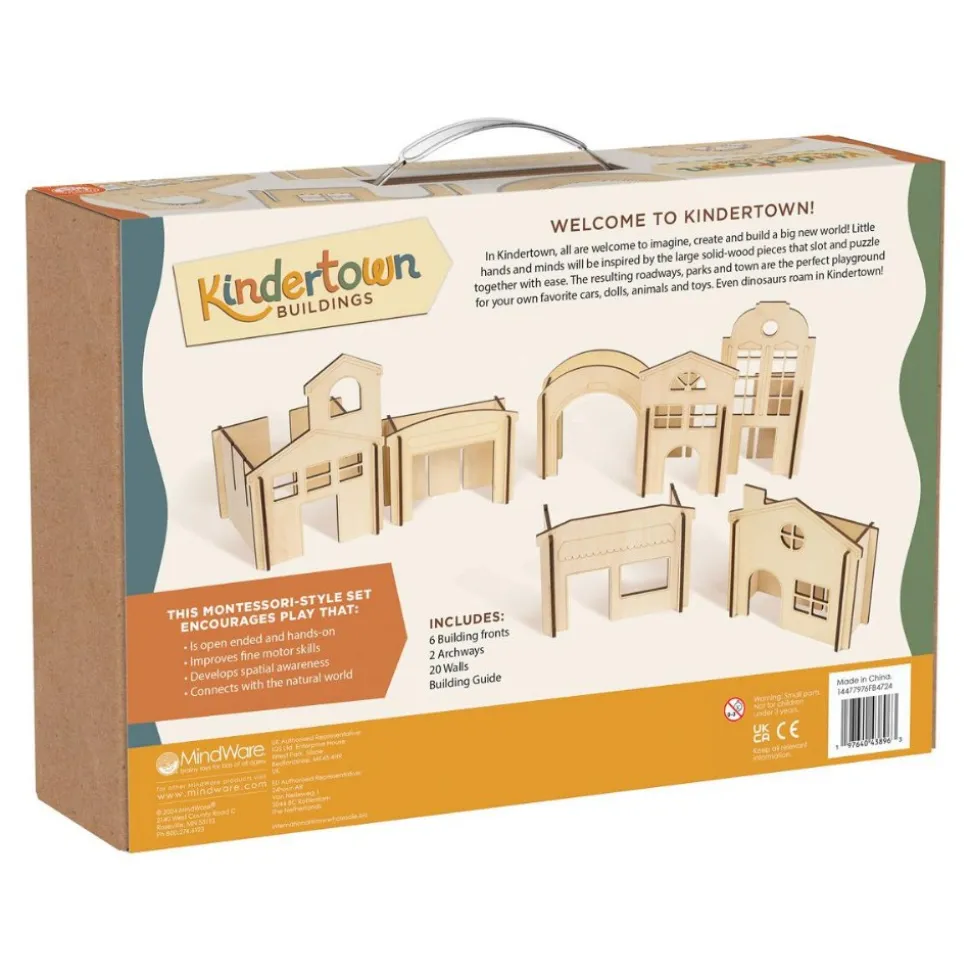 Kindertown Buildings and Roads Wooden Construction Sets
