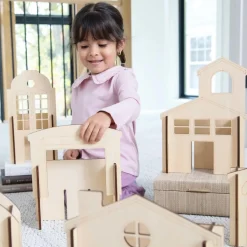 Kindertown Buildings and Roads Wooden Construction Sets