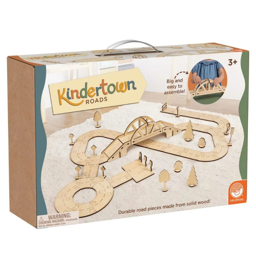 Kindertown Buildings and Roads Wooden Construction Sets