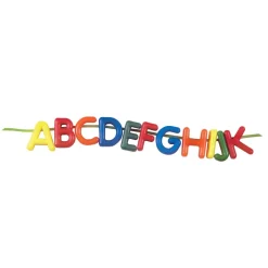 Lacing Manuscript Letter Beads & Chenille Stems