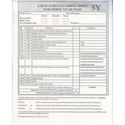 LAP™-D Screens Age 3 Scoring Profile