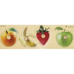 Large Knob Fruits and Vegetables Puzzle Set Set of 2
