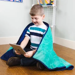 7lb Weighted Sensory Blanket Blue & Green