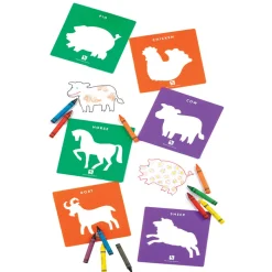 Life Science Stencils of Bugs and Animals Set of 24