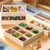Loose Parts Stacking Wooden Trays 4 Pieces