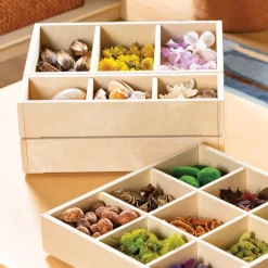 Loose Parts Stacking Wooden Trays 4 Pieces