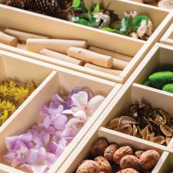 Loose Parts Stacking Wooden Trays 4 Pieces