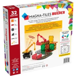 MAGNA-TILES® Builder Set with Crane 32 Piece Set