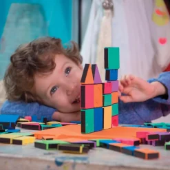 Magnetic Building Shapes and Board 54 Pieces