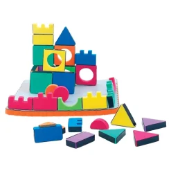 Magnetic Building Shapes and Board 54 Pieces