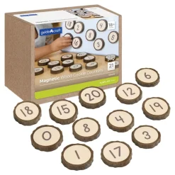 Magnetic Wood Cookie Counters 21 Pieces