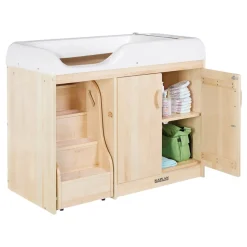 Maple Changing Table with Stairs