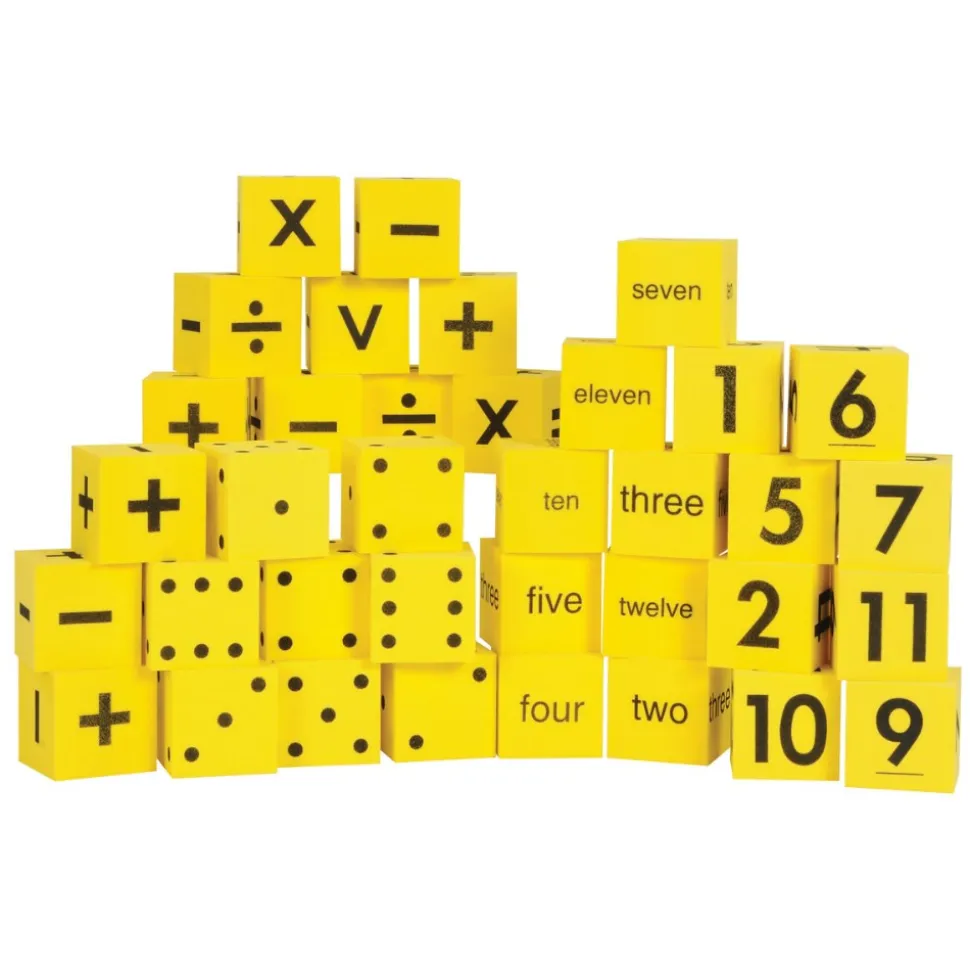 Math Foam Dice Assortment 36 Pieces