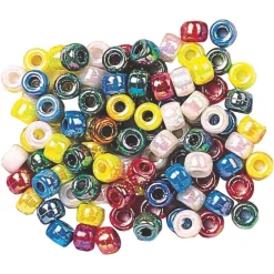 Metallic 6mm Pony Beads 1,500 Pieces