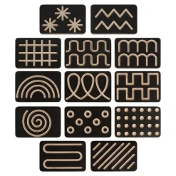 Mini Black Wooden Handwriting Boards Set of 13