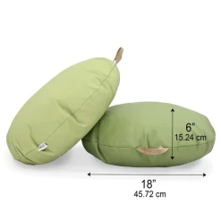 Mini Round Poufs with Handle Set of 2