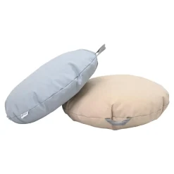 Mini Round Poufs with Handle Set of 2