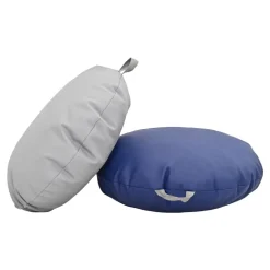 Mini Round Poufs with Handle Set of 2