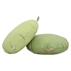 Mini Round Poufs with Handle Set of 2