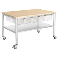 Mobile Rectangle Makerspace Table