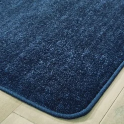 Mt. St. Helens Solid Color Carpet Blueberry Blue 4' x 6' Rectangle