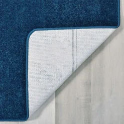 Mt. St. Helens Solid Color Carpet Blueberry Blue 4' x 6' Rectangle