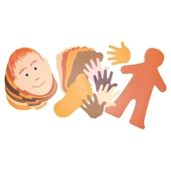 Multicultural People Paper Shapes