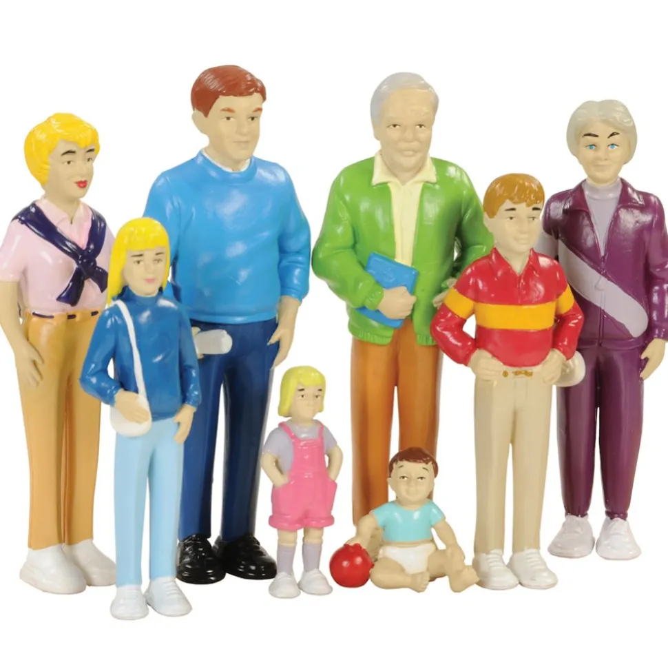 Multi-Generational Block Family Play Set Caucasian