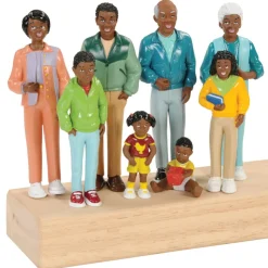 Multi-Generational Block Family Play Set African-American