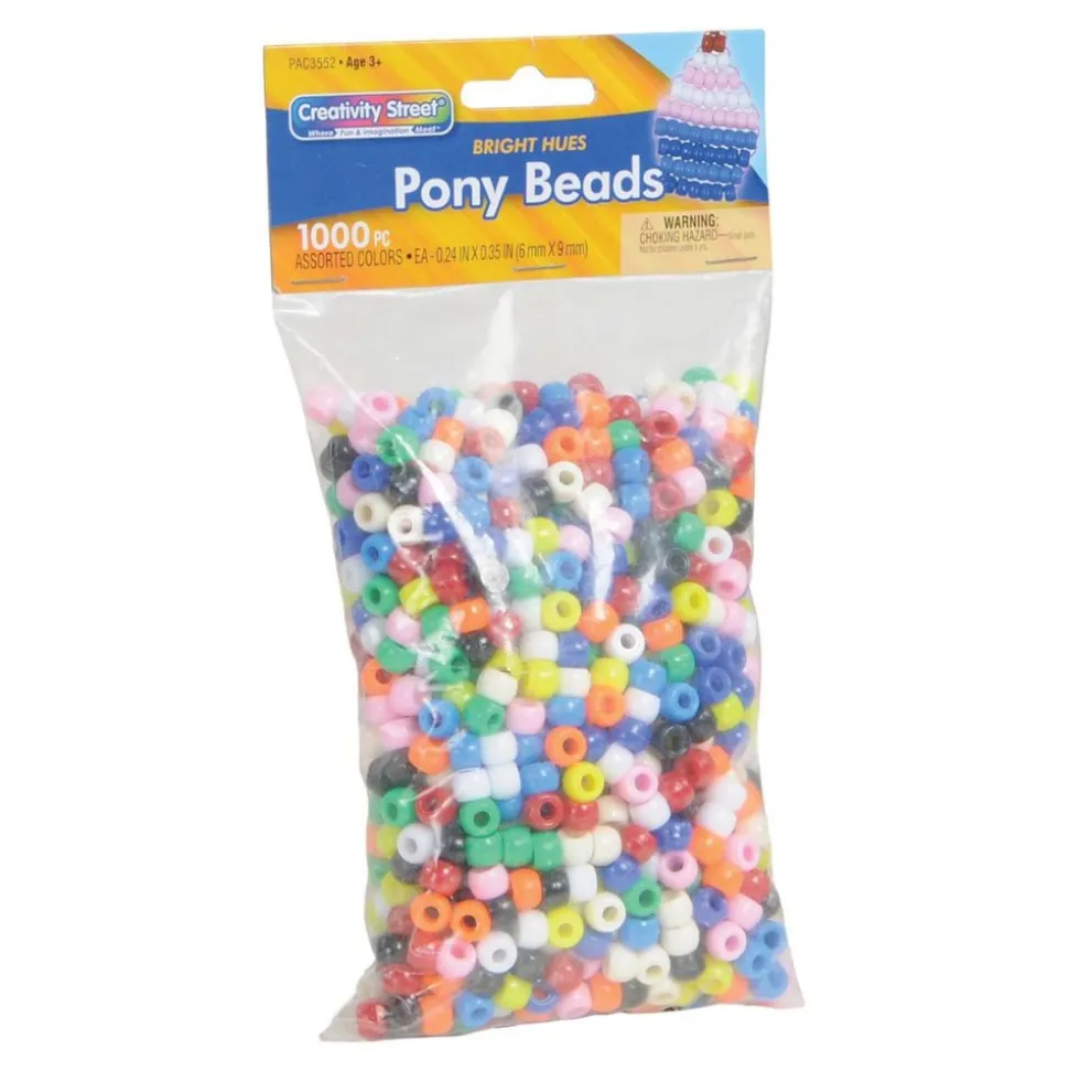 Multipurpose Pony Beads with Assorted Colors