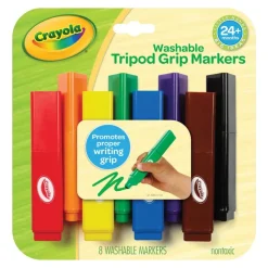 My First Crayola™ Tripod Grip Markers Single Box, 8 Colors