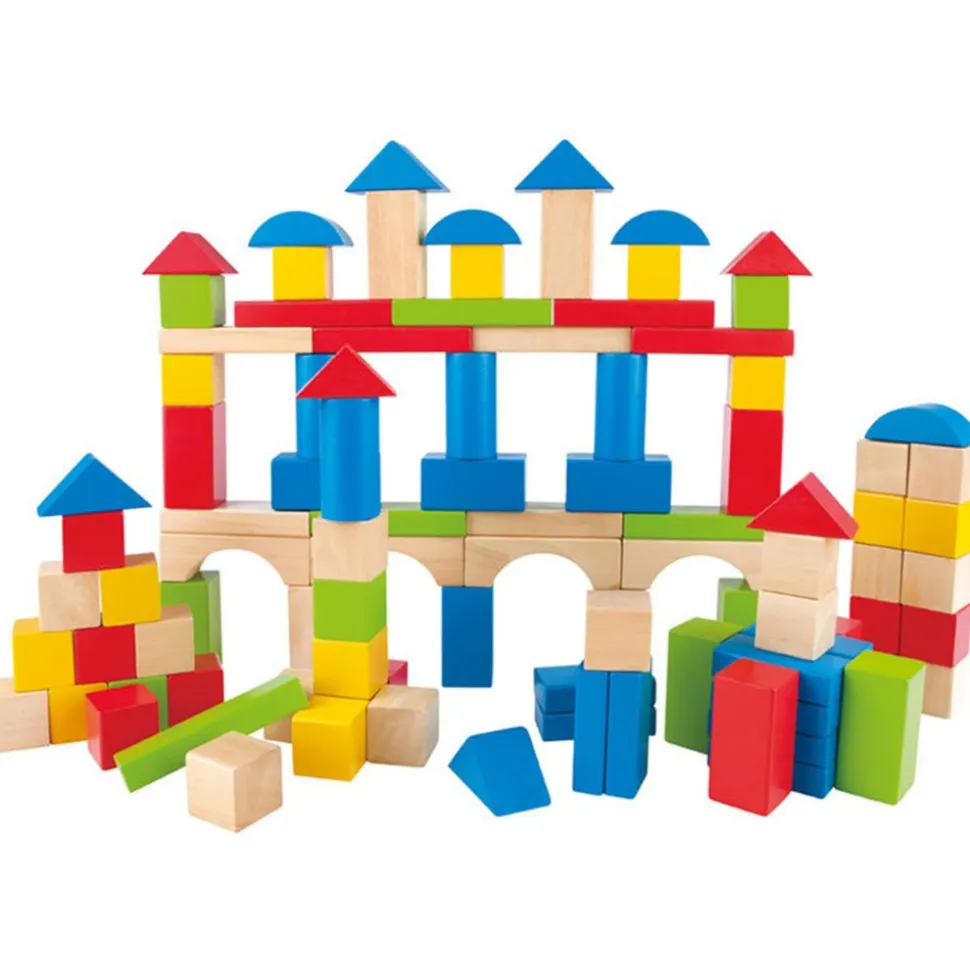 Natural & Color Maple Blocks 100 Pieces