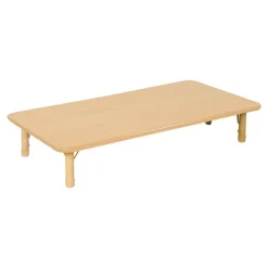 Nature Color Chunky 24" x 48" Rectangle Table with Adjustable Legs