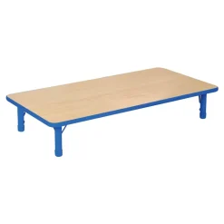 Nature Color Chunky 30" x 48" Table with Adjustable Legs