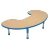 Nature Color Chunky 32" x 60" Toddler Jelly Bean Table with 12-16" Adj. Legs Blue