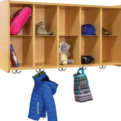Nature Color 10 Cubbie Wall Locker Natural