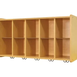 Nature Color 10 Cubbie Wall Locker Natural