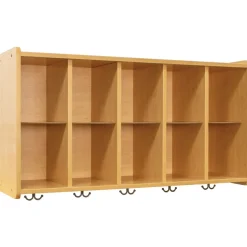 Nature Color 10 Cubbie Wall Locker Natural