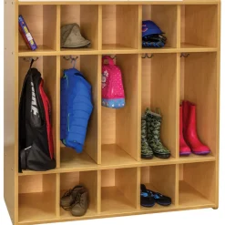 Nature Color Preschool Coat Locker Natural