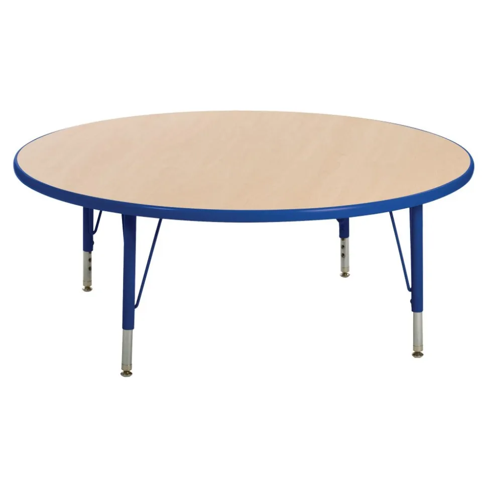 Nature Color 48" Round Table with Adjustable Legs
