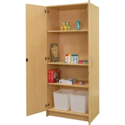Nature Color 72" Teacher Storage Cabinet Natural