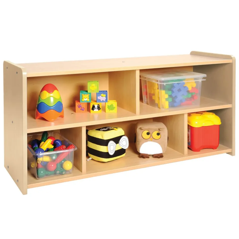 Nature Color Toddler Storage Shelf Unit Natural