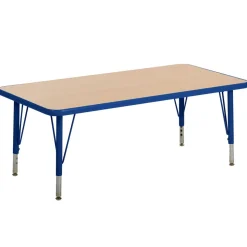Nature Color 30" x 60" Rectangle Table With Adjustable Legs