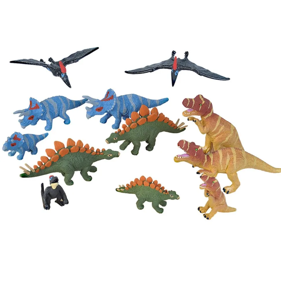 Nature Tube Dinosaurs and African Wildlife Set