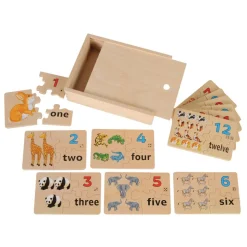 Numbers 1 12 Wooden Puzzles 36 Piece Self-Correcting