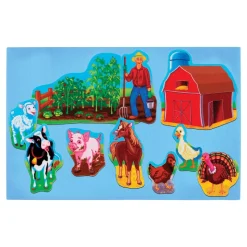 Old MacDonald Bilingual Rhymes Felt Set 10 Pieces