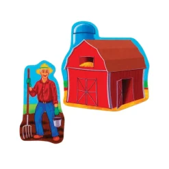 Old MacDonald Bilingual Rhymes Felt Set 10 Pieces