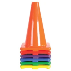 12" Outdoor Durable Rainbow Cone Set of 6